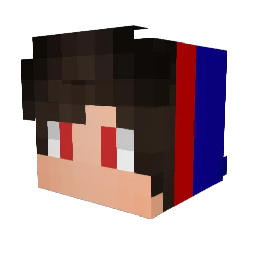 GigaPoulet Minecraft avatar head, 3D render