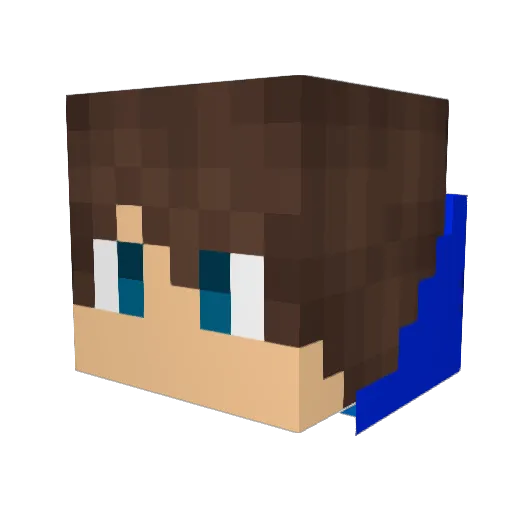 GigaWhaat Minecraft avatar head, 3D render