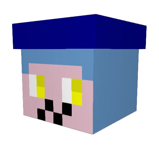Giga_inferno Minecraft avatar head, 3D render