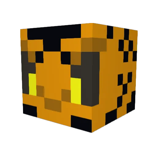 Gigabeit Minecraft avatar head, 3D render