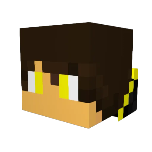 GigabiteDS Minecraft avatar head, 3D render