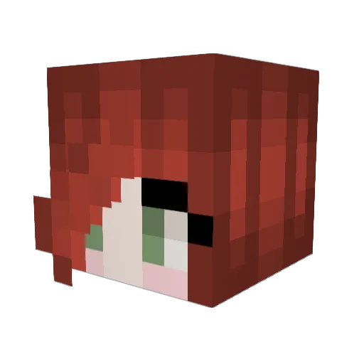 Gigabunga Minecraft avatar head, 3D render