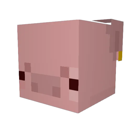 Gigadean Minecraft avatar head, 3D render