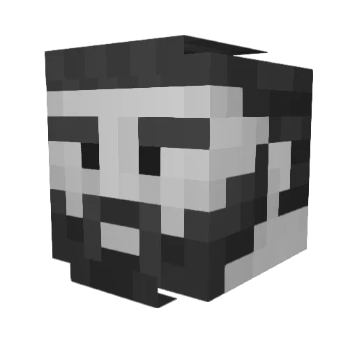 Gigajame Minecraft avatar head, 3D render