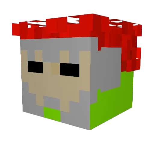 GigamanV13 Minecraft avatar head, 3D render