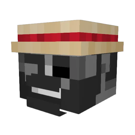 GigantaHotDog Minecraft avatar head, 3D render
