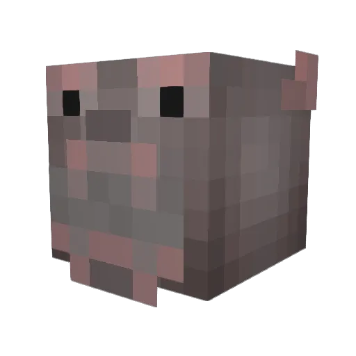 GigantiRaptor Minecraft avatar head, 3D render