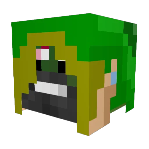 Gigantic00 Minecraft avatar head, 3D render