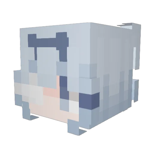 GiganticRed22 Minecraft avatar head, 3D render