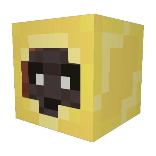 Gigantopithecuss Minecraft avatar head, 3D render