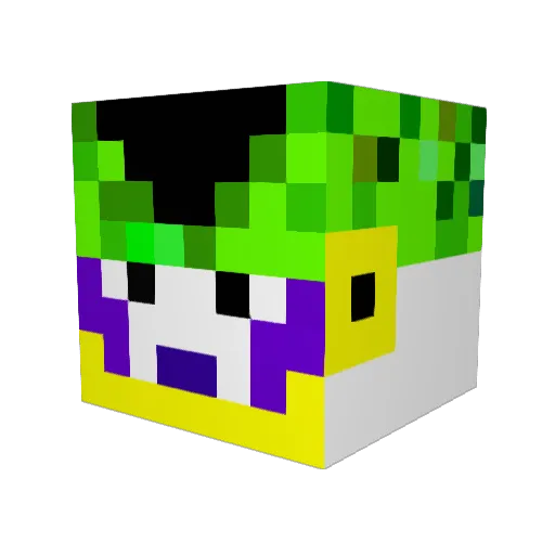 Gigapollo Minecraft avatar head, 3D render