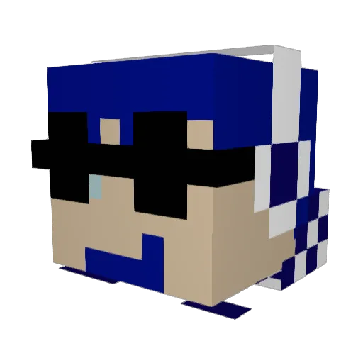 Gigawatt445 Minecraft avatar head, 3D render