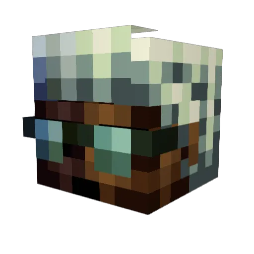 Gigazuffa Minecraft avatar head, 3D render