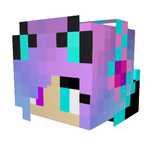 Giggirl7 Minecraft avatar head, 3D render