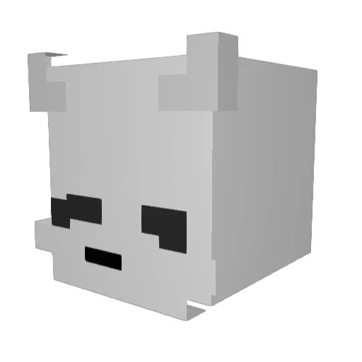 Giggit Minecraft avatar head, 3D render