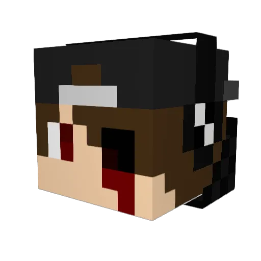 GiggleDaddy Minecraft avatar head, 3D render