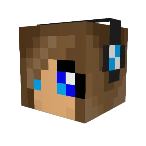 GiggleGirl1234 Minecraft avatar head, 3D render