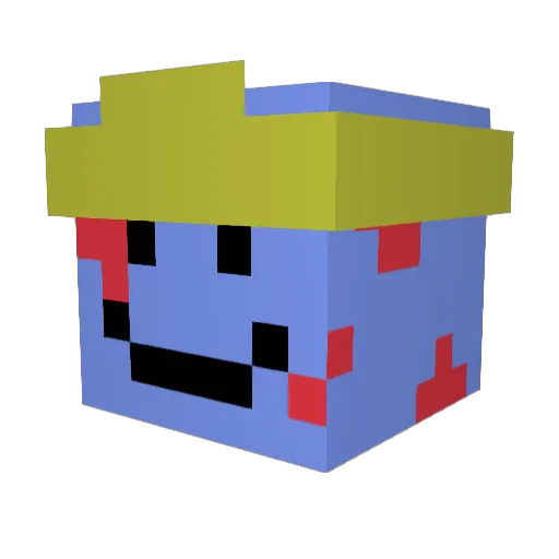 Giggles1658 Minecraft avatar head, 3D render