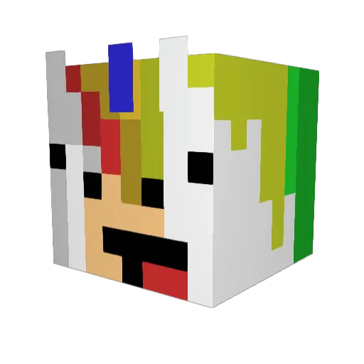 Giggles667 Minecraft avatar head, 3D render