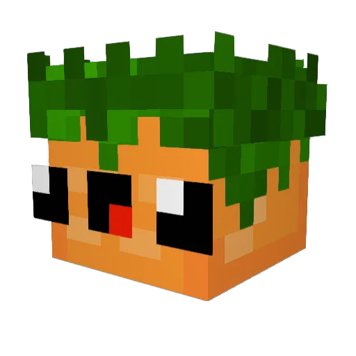 Giggles_The_Goat Minecraft avatar head, 3D render