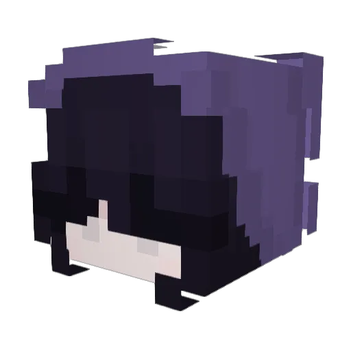 Gigglewaters Minecraft avatar head, 3D render