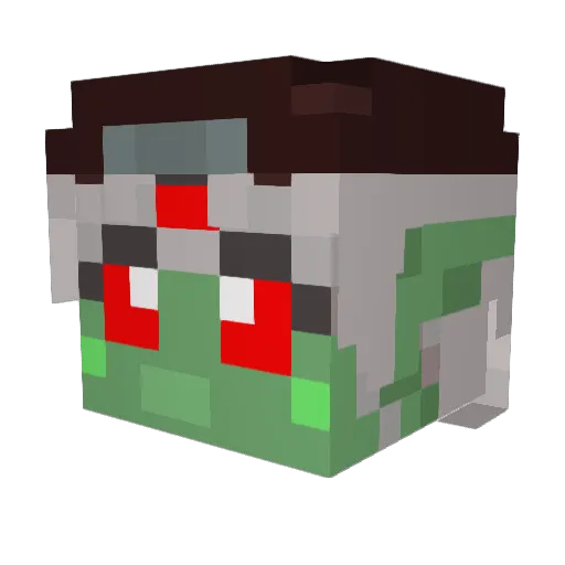 GigglyGoop Minecraft avatar head, 3D render
