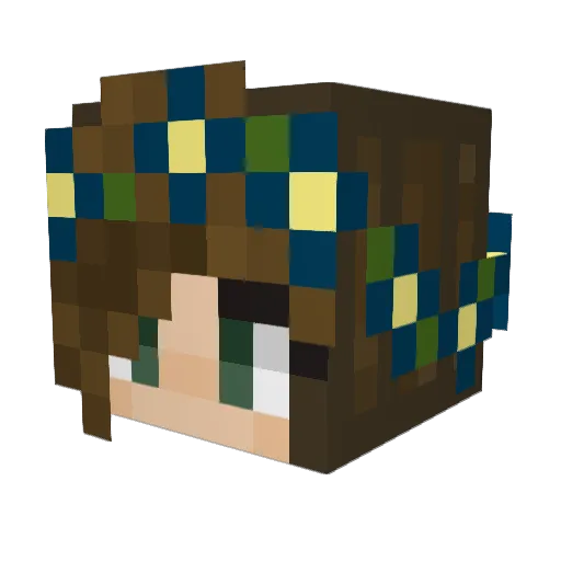 GigiBoor Minecraft avatar head, 3D render