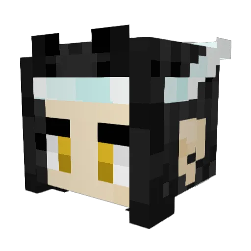 GigiCereza Minecraft avatar head, 3D render