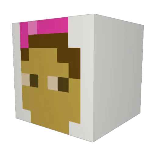 GigiGHG Minecraft avatar head, 3D render