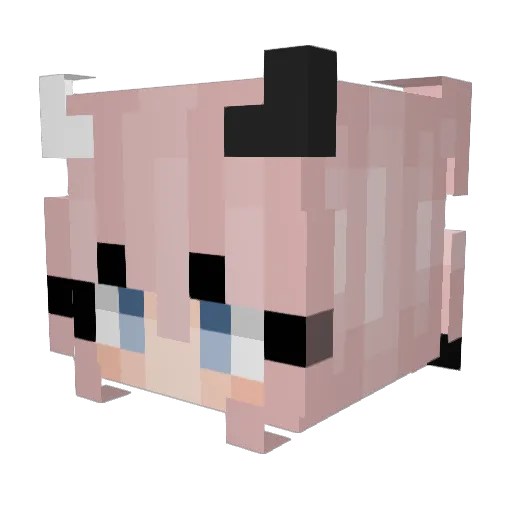 GigiVN Minecraft avatar head, 3D render