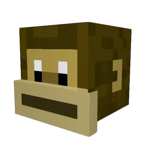 Gigidee_ Minecraft avatar head, 3D render