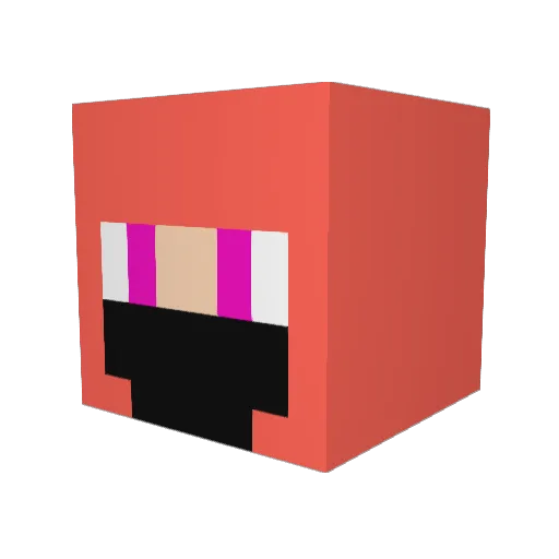 Gigie404 Minecraft avatar head, 3D render