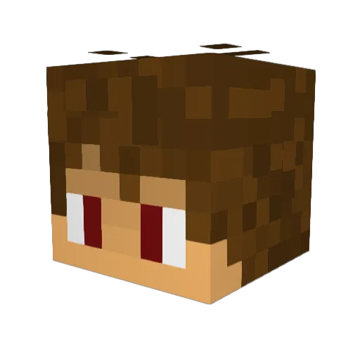 Gigijunior3 Minecraft avatar head, 3D render