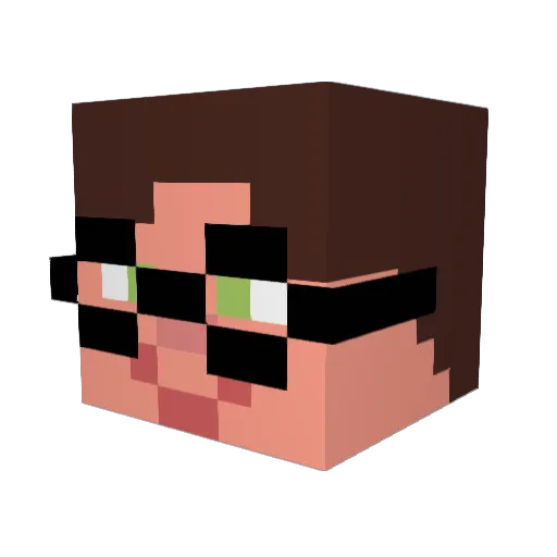 Gigio1212 Minecraft avatar head, 3D render