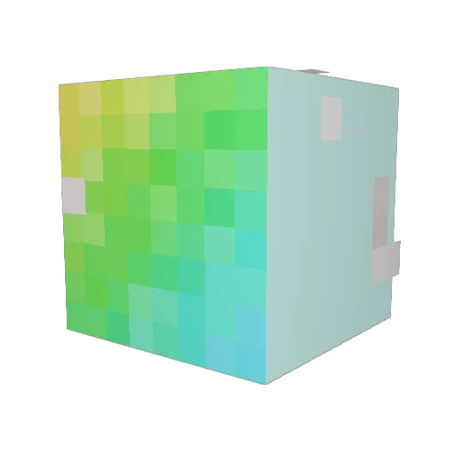 Gigiplayer Minecraft avatar head, 3D render