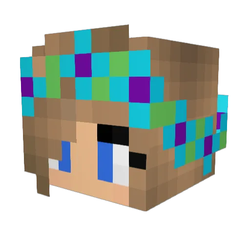 Gigipred Minecraft avatar head, 3D render