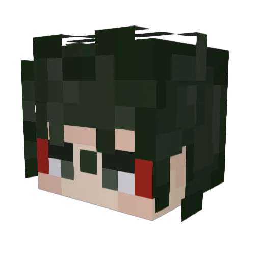 Giglios Minecraft avatar head, 3D render