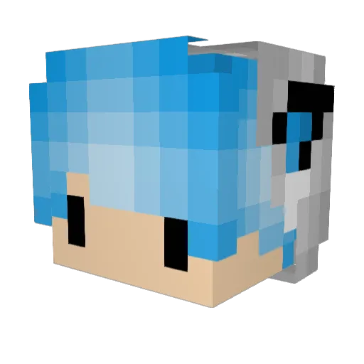 GigoHD Minecraft avatar head, 3D render