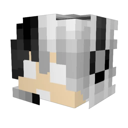 GiiGAMER Minecraft avatar head, 3D render