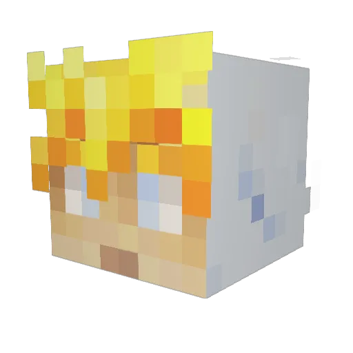 Gijpa04 Minecraft avatar head, 3D render