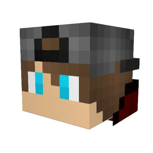 GijsDon Minecraft avatar head, 3D render
