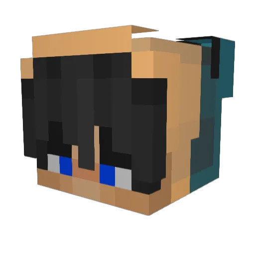 Gijsie Minecraft avatar head, 3D render