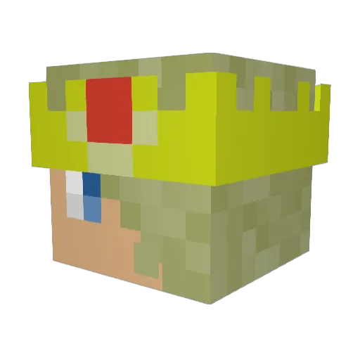 Gil0214 Minecraft avatar head, 3D render
