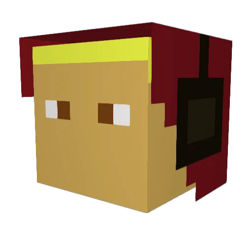 GilZan Minecraft avatar head, 3D render
