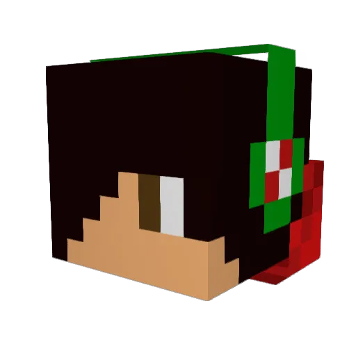 Gil_dong Minecraft avatar head, 3D render