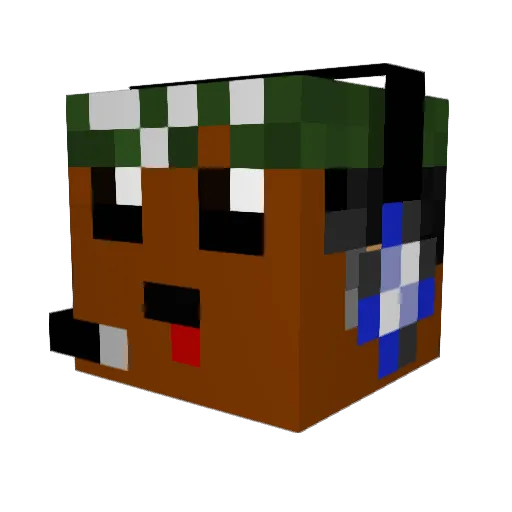 GiladTal Minecraft avatar head, 3D render