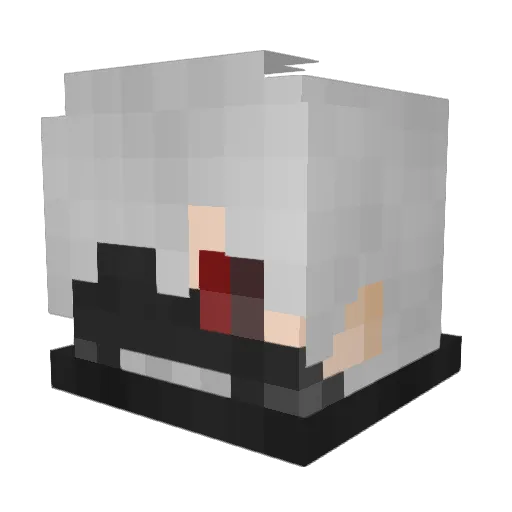 Gilaer Minecraft avatar head, 3D render
