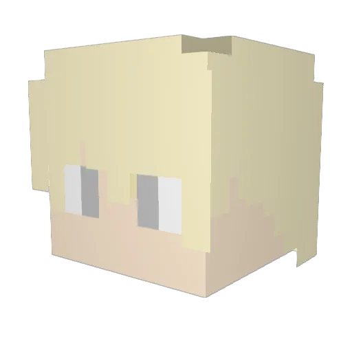 Gilal Minecraft avatar head, 3D render