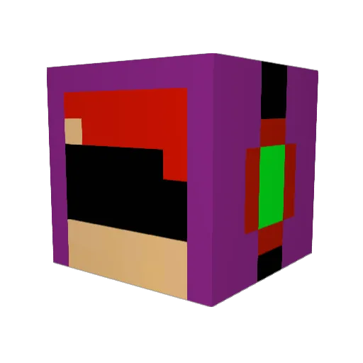 Gilbert_ Minecraft avatar head, 3D render