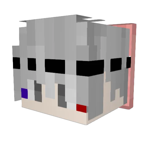 Gilbert_Z Minecraft avatar head, 3D render